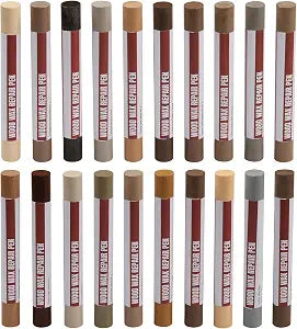 Wood Filler Sticks20 Colors Wood Repair Wax Crayons Furniture Markers Touch up for Repairing Scratches, Scuffs, Cracks, Dings and Holes in Wood Floors, Cabinets, Furniture (Technicolor Series)
