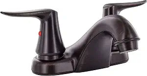 Valterra Faucet 4" Deck Lav Rubbed Bronze 2-Lever Handle