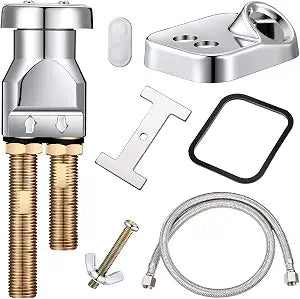 Hortsun Shampoo Bowl Vacuum Breaker Kit, Hardware Handle, 7 Pcs Stainless Steel, Chromium Plated Brass, 31 inches, for Salon Sink Parts Replacement