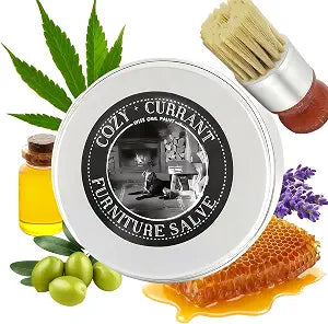 Furniture Salve for Leather, Original Leathers Recoloring Balm Wood Cleaner with Boar Bristle Brush Kit, 4oz Couch Paint Scratch Repair Conditioner Remover for Shoe Polish Couches Leathers Cleaning