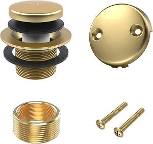 Citymoor Brushed Gold Bathtub Drain and Overflow Kit,Bath Tub Drain Stopper