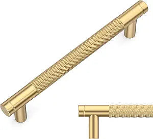 Amerdeco Champagne Bronze Knurled Cabinet Pulls 5 in 10 Pack