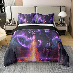 Feelyou Dragon Comforter Cover Set Twin