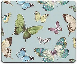 Mouse Pad, Square Mousepad, Personalized Premium-Textured, Non-Slip Rubber Base Mouse Mat, Waterproof Gaming Mouse Pad for Wireless Mouse, Computers, Laptop, Office, Home (Colorful Butterfly)