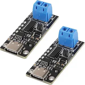 AITRIP 2PCS 100W 5A USB-C Fast Charge USB-C PD QC DC 5V 9V 12V 15V 20V Adjustable Voltage Power Trigger Module 5A Type-C Female Input