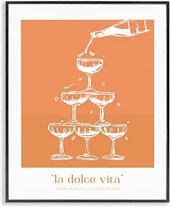 Champagne Toast Still Life, 16 x 20 Inch Framed Gicle Print