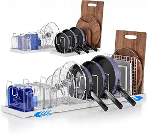 seasky Expandable pots pans and lid organizer for Cabinet & Counter(1 Pack)