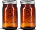 Amber Wide Mouth Mason Jars 32 oz - (2 Pack) - Amber Glass Quart Mason Jars With Airtight Lids and Bands. For Storage, Canning, Fermenting, Meal Prep, Cold Brew Coffee, Microwave & Dishwasher Safe