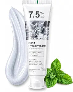 7.5% Nano Hydroxyapatite Toothpaste for Enamel Protection, Fluoride-Free Formula with Gentle Mint, for Sensitive Teeth, Daily Protection, Long-Lasting Fresh Breath, 4.23 Oz (Grey���1PC)
