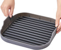 JILLMO 10 Inch Microwave Bacon Cooker, Silicone Bacon Tray, Gray
