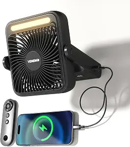 10000mAh Cruise Approved Magnetic Fan, Ultra-Slim Rechargeable Travel Fan