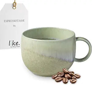 like. by Villeroy & Boch Perlemor Alga Espresso Cup, Green, 60 ml