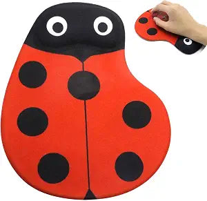 PCTC Mouse Pad, Red Cute Ladybug Comfortable Gel Wrist Support Mouse Pad
