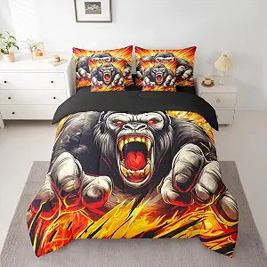 Feelyou Gorilla Comforter Set with Sheets 7 Piece Queen Size