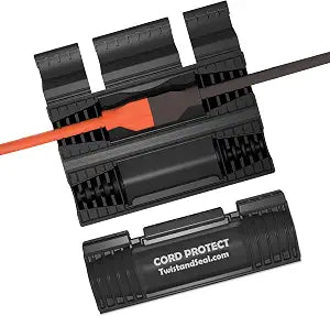 Twist and Seal Cord Protect (2 Pack) - Outdoor Extension Cord Plug Head Safety Cover Connector and Weatherproof Electrical Protector for Holiday, String, and Christmas Lights  Black