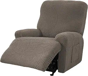 HAOYONG Recliner Chair Covers Stretch Recliner Slipcovers Washable Lazyboy Recliner Cover 4 Pieces Covers for Recliners 1 Seat Recliner Couch Covers Furniture Protector Prevent Stain and Pets Hair