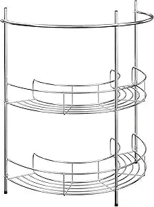 Lavish Home Pedestal Sink Organizer, Silver, 21.25 x 11 x 23.25