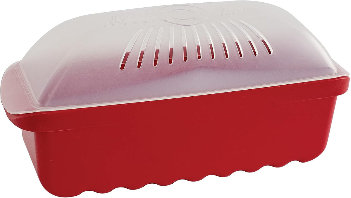 Nordic Ware Microwave Pasta Cooker, 6.4 Cup, Red