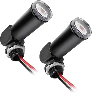 2 Pack Outdoor Photoelectric Sensor,Dusk to Dawn Swivel Mount Conduit Lighting Control with Photocell,Automatic Adjustable Photo Sensor Switch for Indoor and Outdoor Light