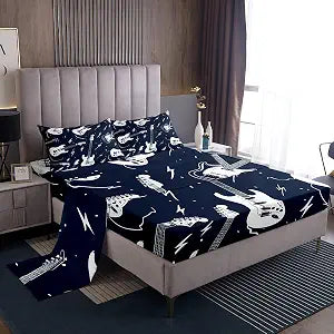 Feelyou Guitar Sheets Deep Pocket Kids Bedding Full Size