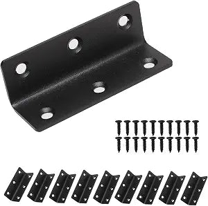10 Pack 3.2" Black Heavy Duty Corner Brace, 80mm Length Brackets