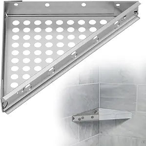 Floating Shower Corner Seat,Stool & Shaving Foot Rest Combo(12"x12"x17.5")