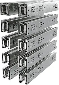 TCH Hardware - 10-Pairs of 12-inch 100 lbs. Steel Full Extension Ball-Bearing Drawer Slides Bundle