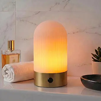 WEILAILUX Rechargeable Waterproof Shower Lamp, 2700K & Flame (Gold)