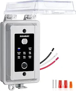 SURAIELEC 20A Heavy Duty Hardwired Dusk to Dawn Light Sensor Timer Switch