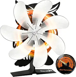 7 Blade Wood Stove Fan Heat Powered for Fireplace