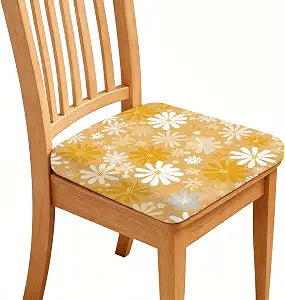 Chair Covers - Elastic Printed Dining Chair Slipcovers, Removable Washable with Elastic Band, Anti-SlipProtective Covers for Dining Chair Cushions (Type 19, 4-Piece Set)