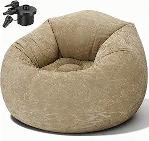Inflatable Bean Bag Chair for Adults with Air Pump
