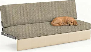 JUIN RV Couch Cover: 2 PCS Camper Couch Cover for Jackknife Sofa Bed Khaki