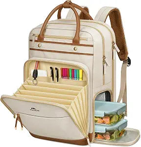 MATEIN Teacher Backpack with Lunch Compartment, 15.6 Inch Laptop Backpack