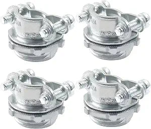 1/2 Inch Clamp Type Cable Connectors, 4 Pcs