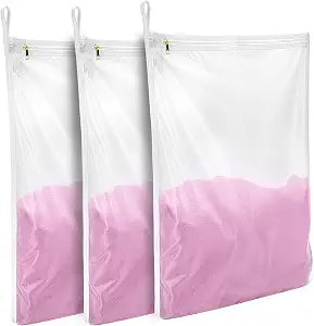 GOGOODA 3 Pack Delicates Laundry Bags, Fine Mesh Wash Bag with Hanging Loop