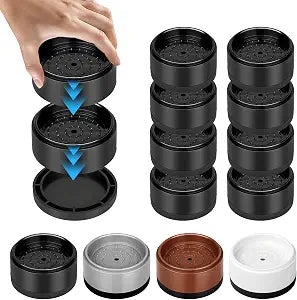 1" Heavy Duty Furniture Risers Set of 8, Round Stackable Bed Raisers Blocks with Non Slip TPU Base, Adjustable Furniture Support Pads for Sofa, Desk, Chair, Table, Couch, Cabinet