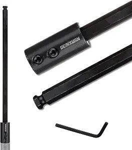 GEINXURN Tools Hole Saw Extension Chuck, 12-Inch x 1/2-Inch Hex Shank Reducing Locking Impact Extension