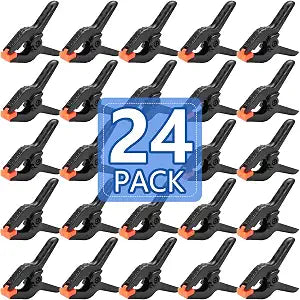 24 Pack 3.5 inch Plastic Spring Clamps, Backdrop Clips