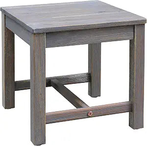 12-Inch Solid Acacia Step Stool - Brush Grey