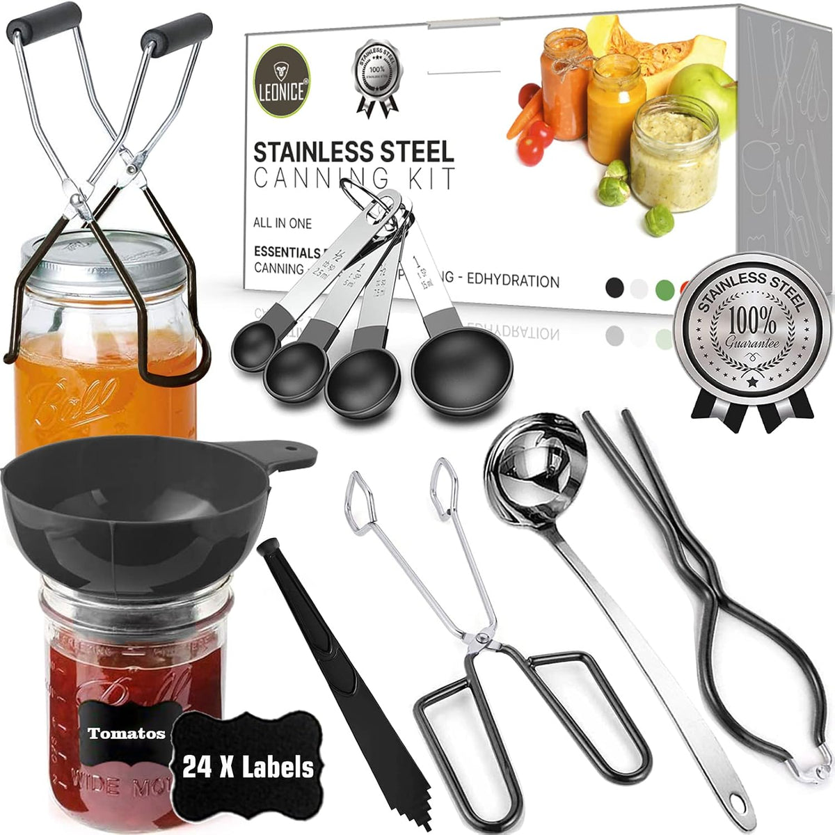 LEONICE Canning Supplies,Home Canning Starter kit for Beginner Full Set
