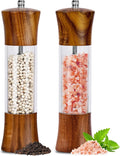 XWXO Acacia Wood Premium Acrylic Salt and Pepper Grinder Set 8 Inches