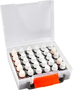 ALCYON Food Coloring Organizer Box for 30 Bottles, White