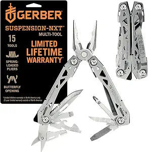 Gerber Suspension NXT 15-in-1 Multitool Pliers, EDC Knife, Stainless Steel
