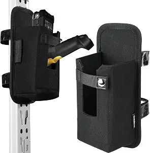 Barcode Scanner Holster, Ballistic Nylon Carrying Case Pouch for Zebra MC3300 3400 3450 Ultra-Rugged Mobile Touch Computer, Handheld Barcode Scanner Holder, Fastener Straps to Attach to Forklift
