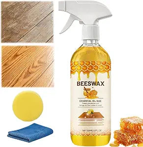 Beeswax Wood Polish Spray,Beeswax Floor Spray,Beeswaxs Floor Polish,Beeswaxs Floor Restorer,Multi-Purpose Furniture Polish,Wood Cleaner Repairing and Care,Restores Shine & Removes Scratches(355ml)