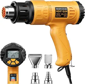 SEEKONE 1800W Heat Gun with LCD Display 122F-1112F for Paint Removal