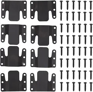 Universal Sectional Sofa Interlocking, 8 Pieces Metal Couch Clips Sofa Connectors Bracket Furniture Connectors with Screws, 4 Sets
