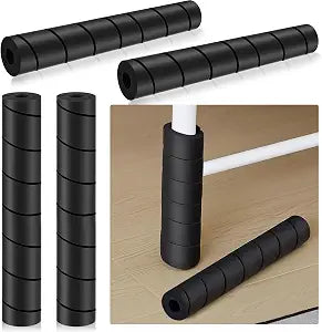 ReliThick 4 Pcs Bed Frame Toe Protectors, 11.81" Foam, Black