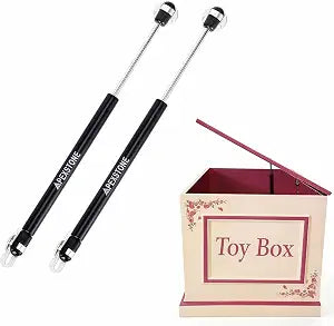 Soft Close Hinges for Toy Box, Slow Closing Safety Hinges for Toy Chest, Storage Bench, Wooden Chest & Toy Box, Prevent Finger Pinch, Set of 2